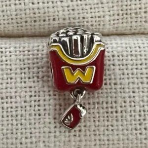 Whataburger French Fries and Ketchup Sterling Silver Charm
